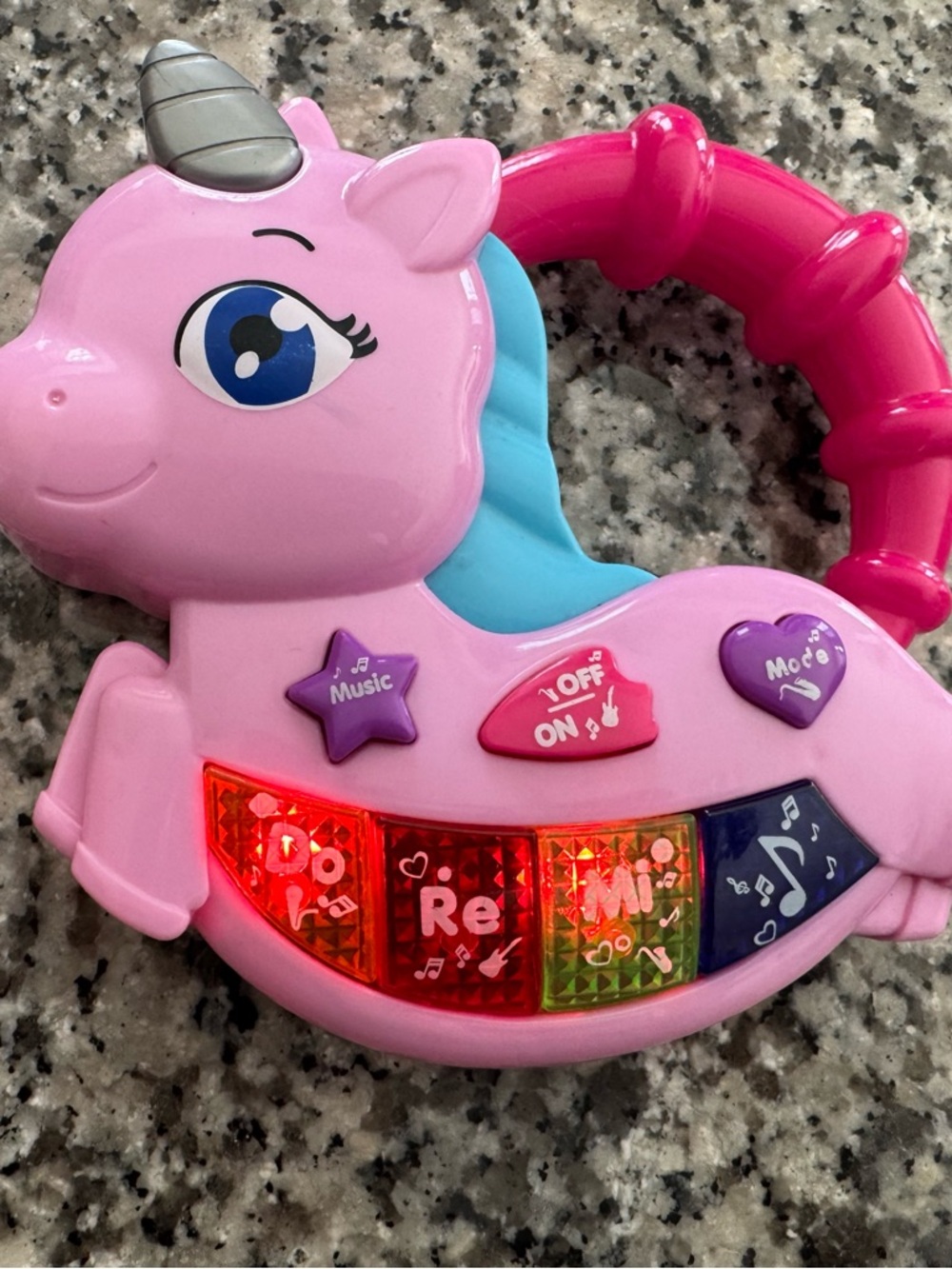 Pink Unicorn Musical Rattle Toy for Kids